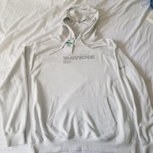 Baltimore Ravens Nike Edge Pack French Terry Club Pullover Hoodie - Gray - Picture 10 of 11